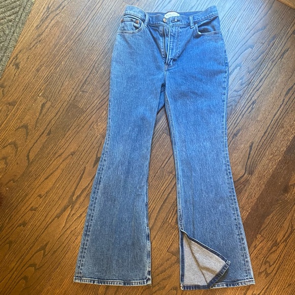 Abercrombie Vintage 70’s high rise flare Jean with middle slit. Worn once - Picture 5 of 5